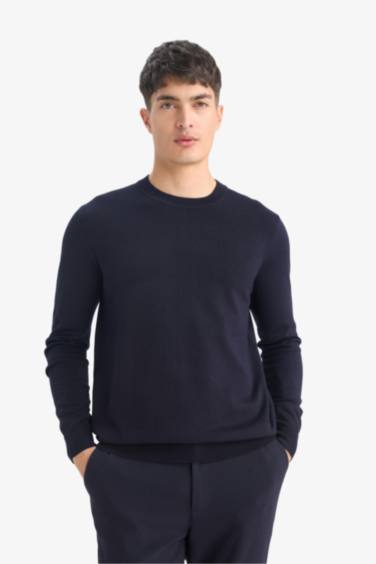 қалыпты пішім дөңгелек жаға трикотаж Пулловер