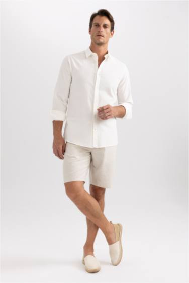 Chemise en coton à manches longues Coupe slim