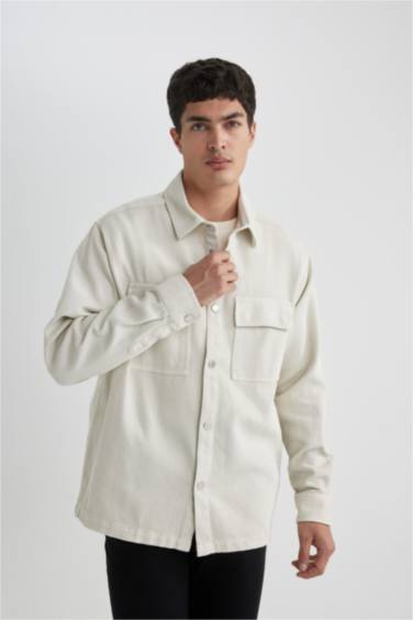 قميص بولو كم طويل قصة مريحة