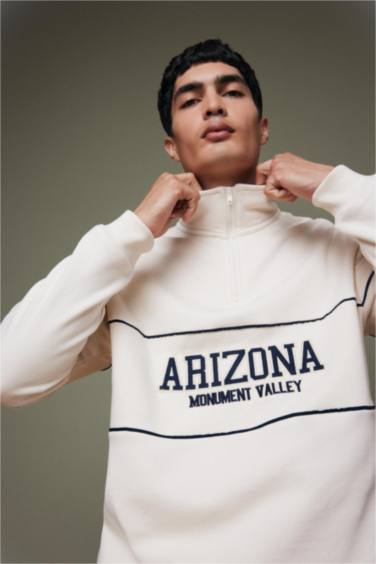 سويت شيرت قصة مريحة هاي كول بنص بسوسته