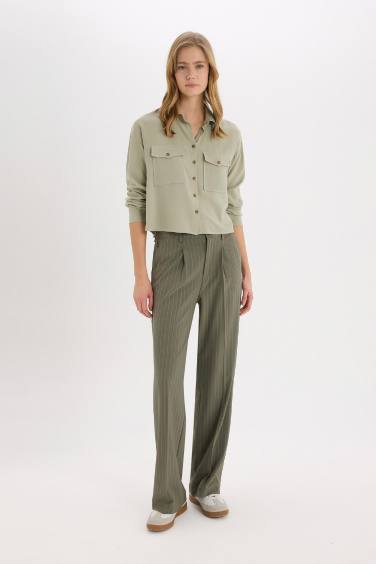 Regular Fit Viskon Uzun Kollu Gömlek