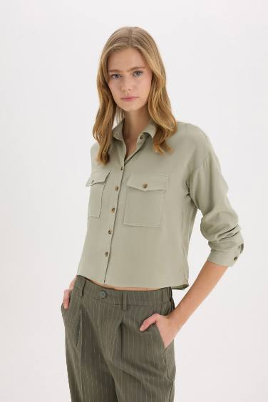 Regular Fit Viskon Uzun Kollu Gömlek