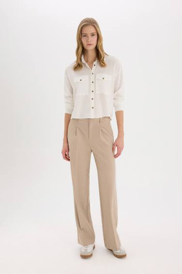 Regular Fit Viskon Uzun Kollu Gömlek