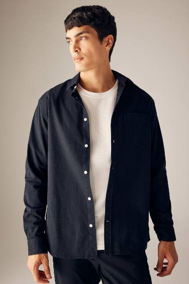 Regular Fit Gabardine Long Sleeve Shirt