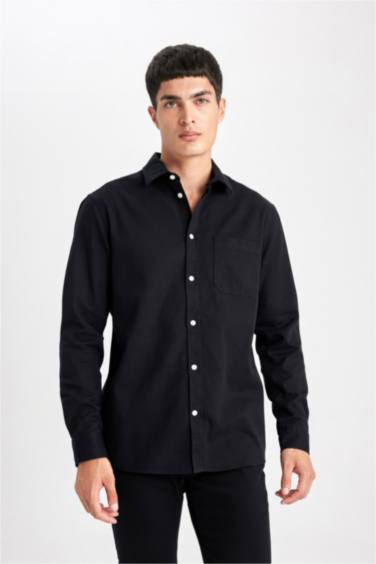 Regular Fit Gabardine Long Sleeve Shirt