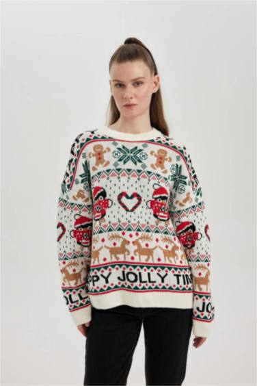 Christmas Themed Crew Neck Pullover