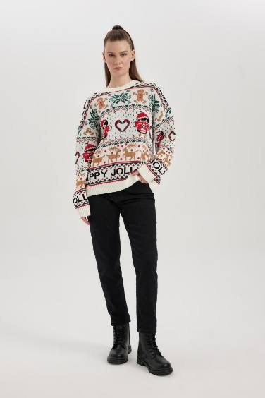 Christmas Themed Crew Neck Pullover