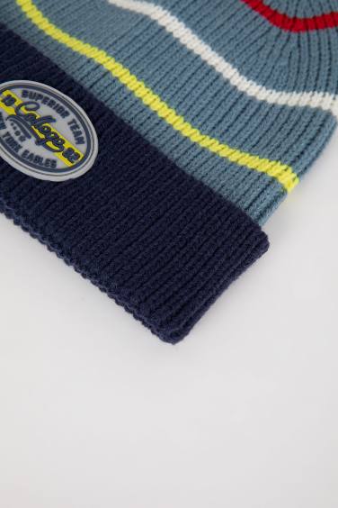 Erkek Çocuk Dokuma Etiketli Bere