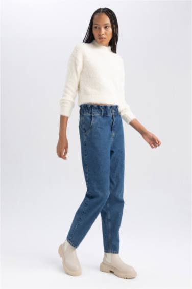 Джинсы Paperbag с высокой талией