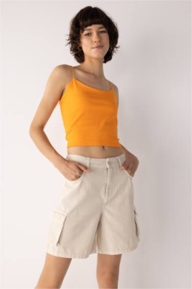 شورت كارجو قطن بقصة عادية