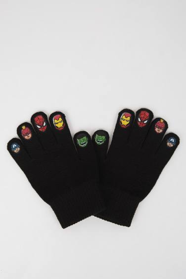 Boy Knitwear Printed Avengers Gloves