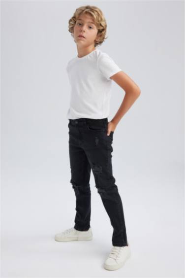 Boy Slim Fit Ripped Detailed Skinny Leg Jeans