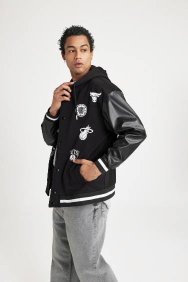 DeFactoFit NBA Current Teams Oversize Fit Thick Cardigan