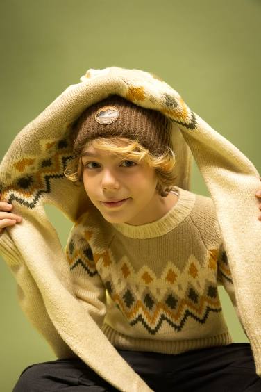 Boy Crew Neck Knitted Pullover