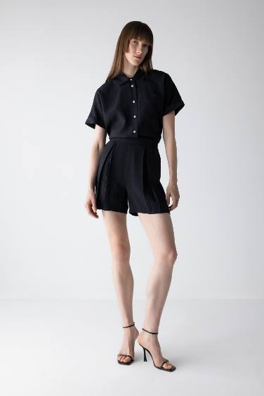 شورت وايد ليج بخصر عالي