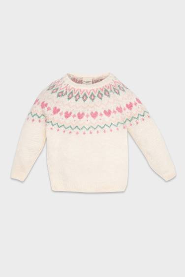 Baby Girl Regular Fit Crew Neck Pullover