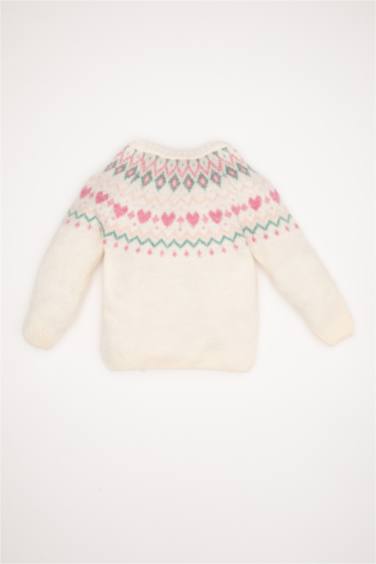 Pull en tricot à Col Rond et coupe régulière pour BéBé Fille