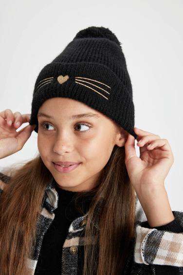 Girl Pompom Knitwear Beret