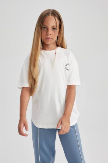 تيشيرت نص كم بناتي قصة مريحة