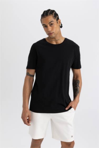 Defacto Fit Standard Fit Crew Neck Printed T-Shirt