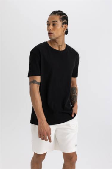 Defacto Fit Standard Fit Crew Neck Printed T-Shirt