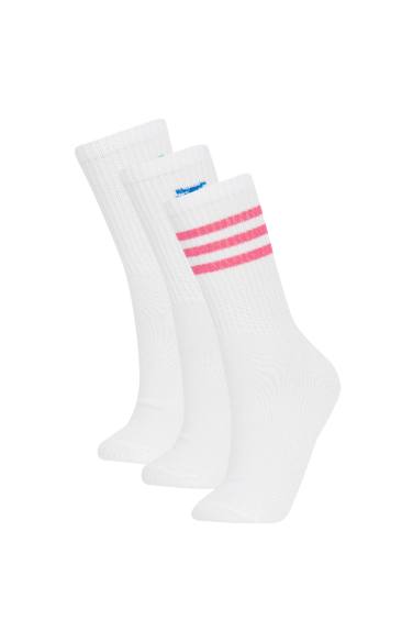 Women 3 Piece Cotton Long Socks