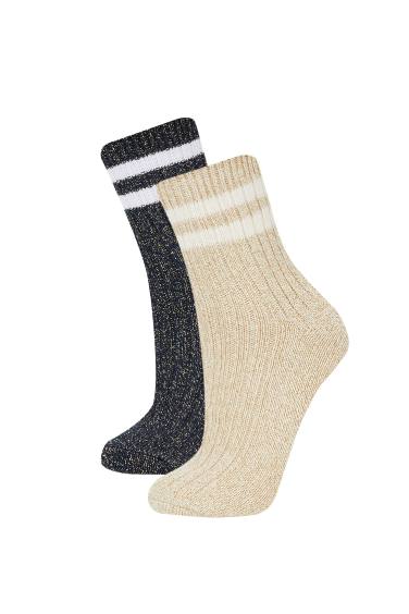 Chaussettes Longues Coton pour Femme - 3 Paires