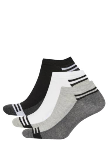 Erkek 3'lü Pamuklu Patik Çorap