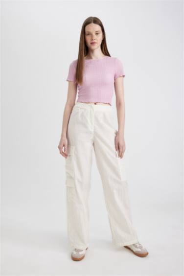 تيشيرت نص ردن سليم فيت بياخة مستديرة