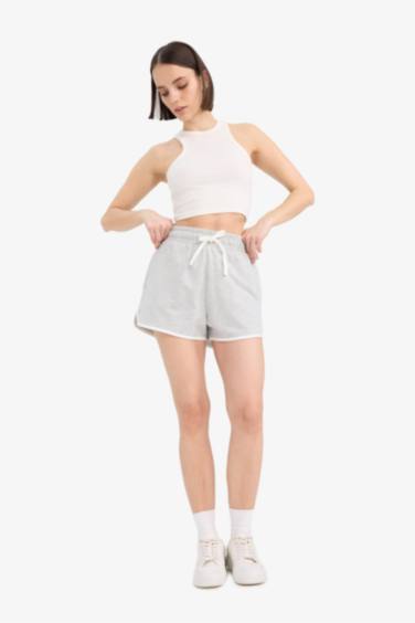 Regular Fit Thick Sweatshirt Fabric Shorts