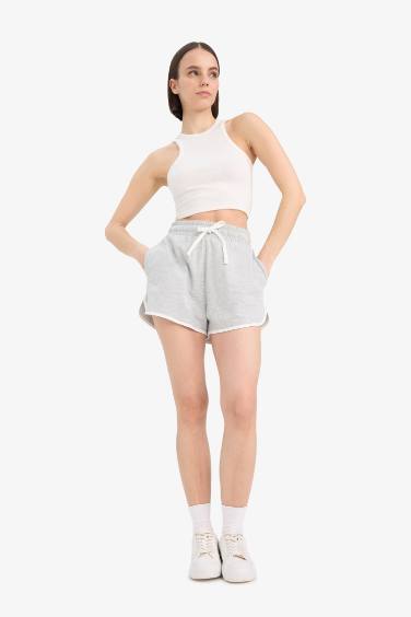 Regular Fit Thick Sweatshirt Fabric Shorts