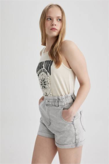 Regular Fit Printed Crew Neck Undershirt