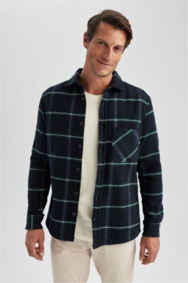 поло жаға Ұзын жеңді көйлек