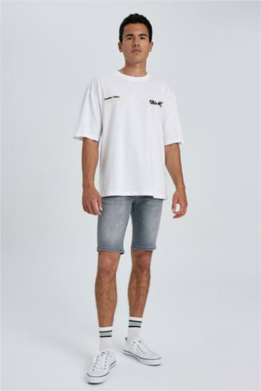 برمودا جينز سكيني فيت رمادي