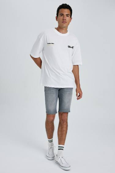 برمودا جينز سكيني فيت رمادي