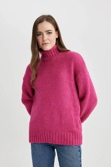 Oversize Fit Turtleneck Tunic