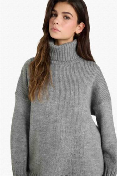 Oversize Fit Turtleneck Tunic