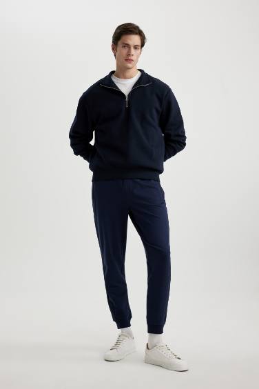 Slim Fit Rib Hem Sweatpants