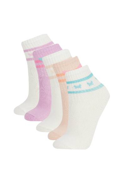 Chaussettes Longues Coton pour Fille - 5 Paires