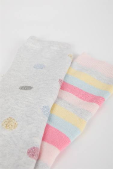 Носки из хлопка для девочек, 2 пары