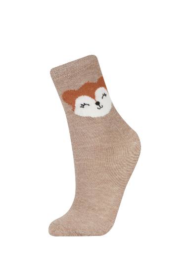 Girl 3 Piece Cotton Long Socks