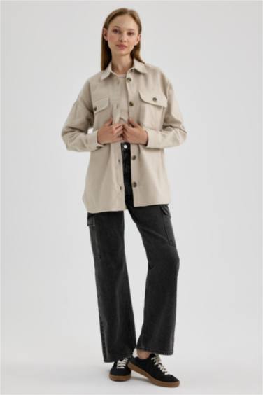 Туника рубашка с длинным рукавом из 100% хлопка