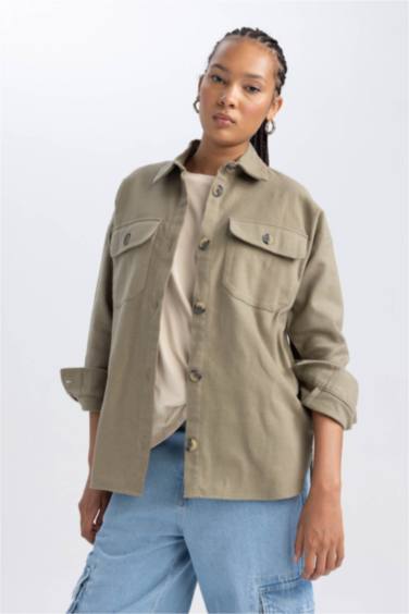 Туника рубашка с длинным рукавом из 100% хлопка