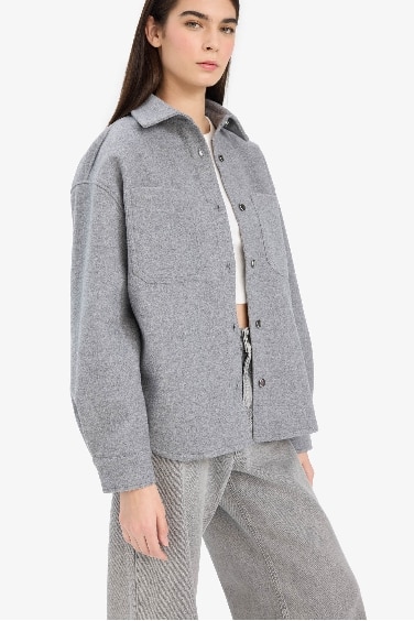 Рубашка из фланели с длинным рукавом, рубашечный воротник