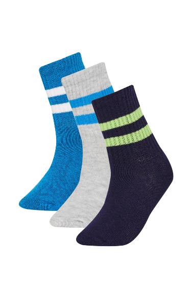 Lot de 3 Paires de Chaussettes Longues En Coton Pour Garçon