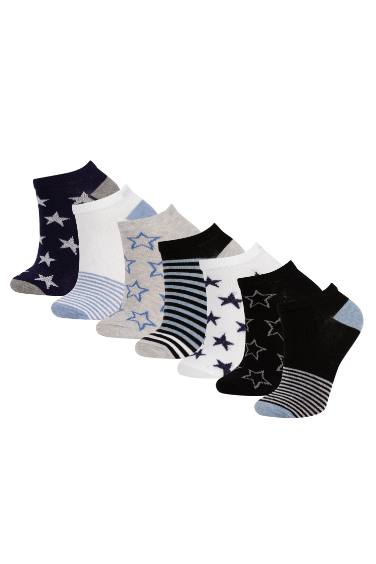 Boy 7  Piece Cotton Booties Socks