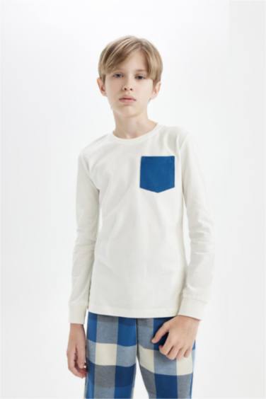 طقم بيجاما ولادي قصة عادية - قطعتين