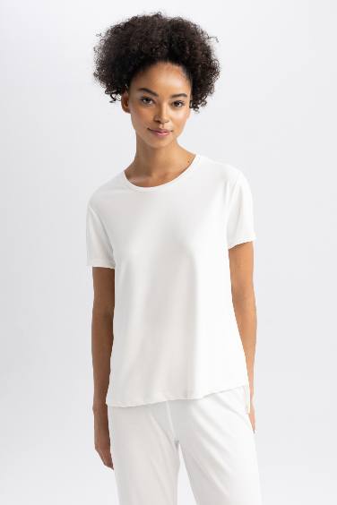 Standard Fit Crew Neck modal Short Sleeve T-Shirt