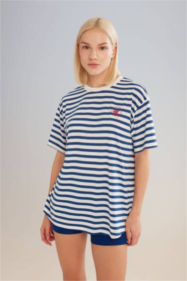 تيشيرت رياضي اوفر سايز نص ردن من DeFactoFit