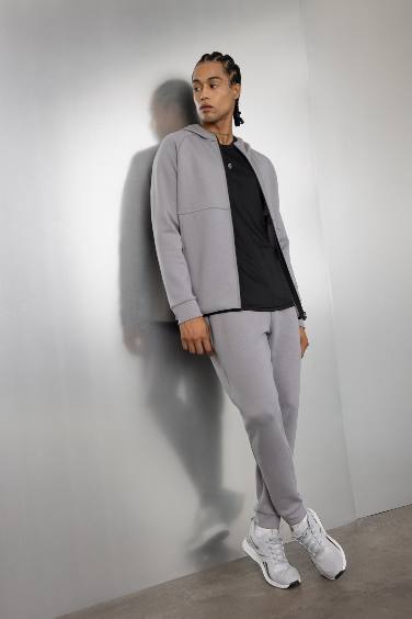 كارديجان قماش سكوبا سليم فيت بسوسته رمادي من DeFactoFit